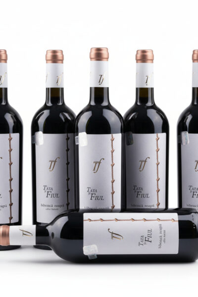Pachet PROMO 5+1 GRATIS Tata și Fiul Ediție Limitată Băbească Neagră 0.75L - Vin roșu sec