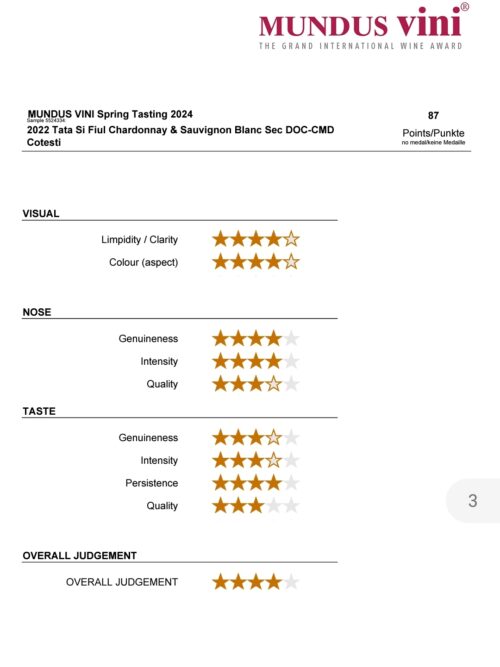 Alternative view of TATA ȘI FIUL - Chardonnay & Sauvignon Blanc   sec