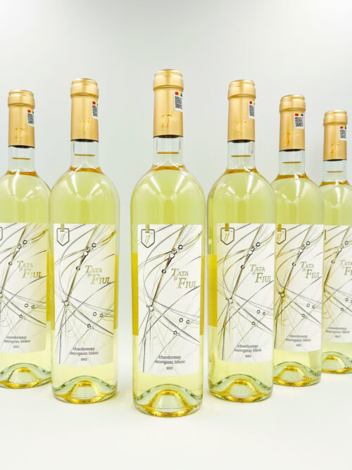 Pachet PROMO 5+1 GRATIS Tata și Fiul Chardonnay & Sauvignon Blanc - Vin alb sec