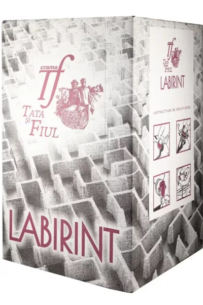 Tata și Fiul Merlot & Băbească Neagră  Bag in box 10L - vin roșu demidulce