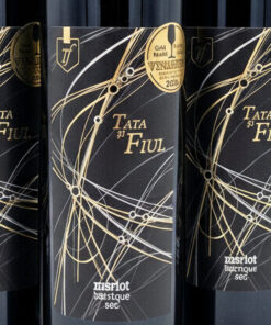Pachet PROMO 5+1 GRATIS Tata și Fiul Merlot barrique 0.75L - Vin roșu sec