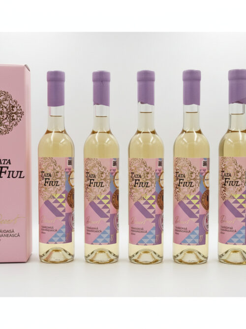 Pachet PROMO 5+1 GRATIS Tata și Fiul Desert Tămâioasă Românească  - Vin alb dulce