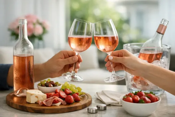 Cum servești vin roze acasă, fără greșeli