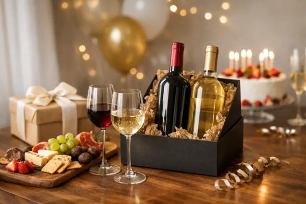 Pachet vin pentru aniversare acasă